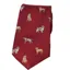 Soprano Dogs On Red Ground Country Silk Tie
